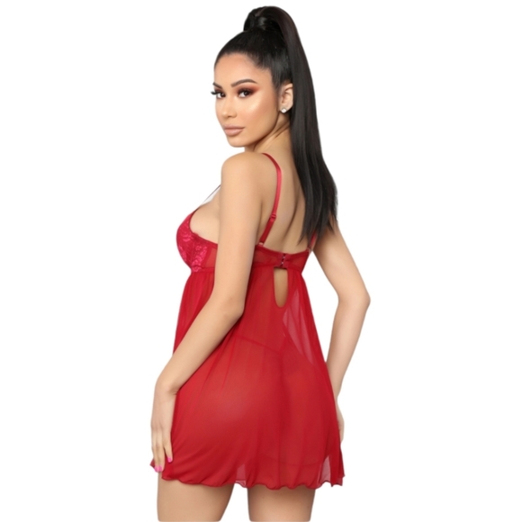 Burgundy Teddy From Fashion Nova - Picture 2 of 8